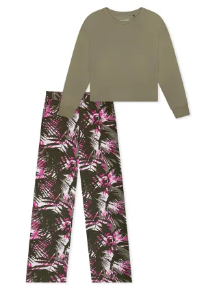 Schiesser Damen Pyjama ModernSchlafanzug, Pyjama Set, Nachtwäsche