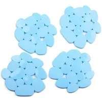 MSV Wanneneinlage KIESELSTEIN, B: 13 cm, L: 12.2 cm, Packung, 4-tlg., Anti-Rutsch-Pads für Dusche und Badewanne, 4-er Set, PVC, attraktive Kieselstein-Optik, 12,2 x 13 cm, in vielen bunten Farben erhältlich