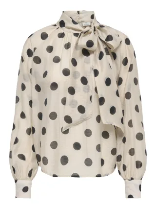 JDY - JDYFAY L/S TOP WVN Cement - Gr. - XS