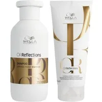 Wella Professionals Haarpflege-Set Oil Reflections Set - Shampoo 250 ml + Conditioner 200 ml