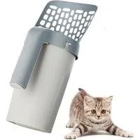 Coonoor Katzentoilette Katzenstreuschaufel mit Halterung, mit Abfallbehälter,Nachfüllbeutel
