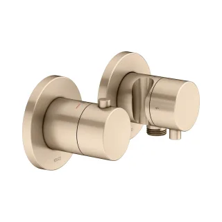 Keuco Thermostat Unterputz Set Edition 400 51553, 2-Wege m.Schlauchan./Br.halt. Bronze gebürstet, 51 51553031221