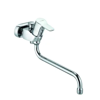 Kludi Pure&easy Wannen- und Brausearmatur 375910565 chrom, DN 15, Wandmontage, Stichmaß 45mm