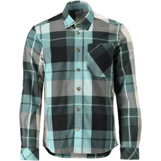 MASCOT Herren Langarmhemd CUSTOMIZED Waldgrün-kariert XXL - 22904-446-399-XXL