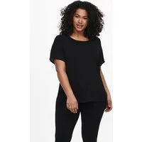 ONLY CARMAKOMA Shirtbluse CARVICA SS TOP WVN NOOS Materialmix, regular fit
