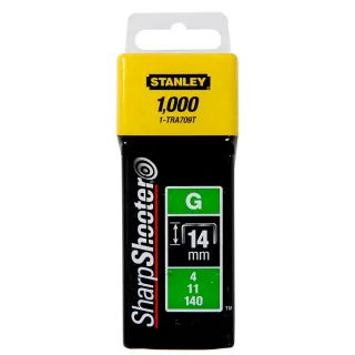 STANLEY Klammern Typ G 14 mm 1000 St. für Elektro- u. Handtacker Typ G stabile Verpackung - 1-TRA709T