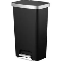 FACKELMANN Mülleimer SEATTLE, Pedal-Abfalleimer 45L, stilvoller Mülleimer mit Soft-Close System & robustem Pedal