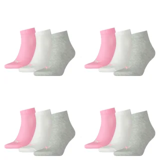 12 Paar Puma Unisex Quarter Socken Sneaker Gr. 35 - 49  für Damen Herren Füßling...
