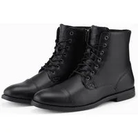 OMBRE Herren Schnürstiefel aus Ökoleder Schnürstiefel