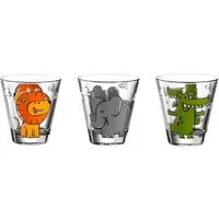 LEONARDO Kinderbecher Bambini Kinderbecher 215 ml 3er Set, 3-tlg., Glas