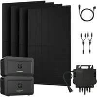 Growatt Balkonkraftwerk Growatt NOAH 2000 Speicher, 2048Wh mit 1800W PV-Eingangsleistung, (Niedrigtemperaturschutz), Fernüberwachung und -steuerung über App