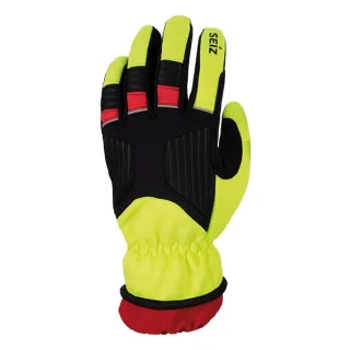 Rettungshandschuh | SEIZ | PROFEEL | EN 388:2016 | Größe 6-13 | schwarz/gelb | THL | optimaler Grip | Windbreaker-Material | Rundumschutz | KEVLAR®