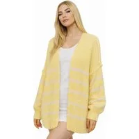 Worldclassca Cardigan Worldclassca Strickjacke Cardigan Open Front Pullover Lang Casual Neue Kollektion - Stilvolle und gemütliche Strickmode für Damen