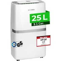 KLAMER Luftentfeuchter Elektrisch 20L, 195m³ Luftumwälzung pro Stunde, 420W starker Raumentf…, Entfeuchtung 20 l/Tag, Timer 1-24h, diverse Modi, Nachtmodus, Feuchtigkeit in 5%-Schritten