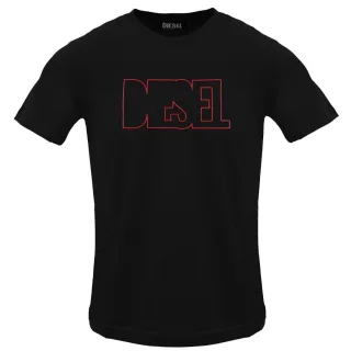 Diesel - T-shirt Mit Schwarzem Kaviar-logo
