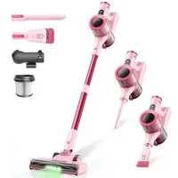INSE Bodenstaubsauger S2 Staubsauger, 350 W, beutellos, 50KPa,55Min. Laufzeit,Selbststehend,Touch Display,Anti-Tangle Bürste