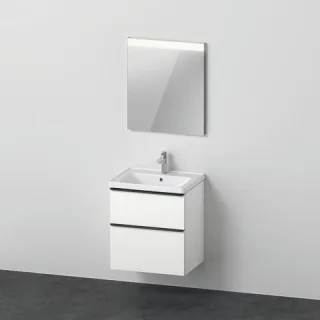 Duravit D-Neo Möbelwaschtisch mit Waschtischunterbau und Spiegel 600x480x2000 mm - DE0144018180000 DE0144018180000