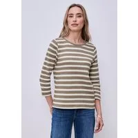 STREET ONE 3/4-Arm-Shirt mit U-Boot-Ausschnitt