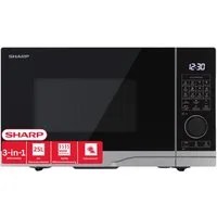 Sharp Mikrowelle Sharp YC-PC254AE-S, Elektrisch, 25.00 l, 25 L 900 W Heißluft Grill ECO-Modus