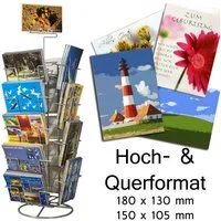 GERSO Postkarte Kartenständer mit 18 Fächern