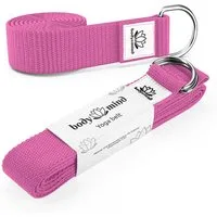 Body & Mind Yogagurt Body & Mind Yogagurt – Baumwolle Yoga Band mit D-Ring für Dehnung, Yoga-Band mit D-Ring-Verschluss