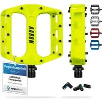 AARON Fahrradpedale Rock MTB Pedale Aluminium - Industriekugellager & austauschbare Pins