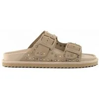Colors of California Two buckle sandal with studs Sandale