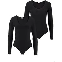 Vivance Langarmbody (2er-Pack) aus elastischer Baumwoll-Qualität