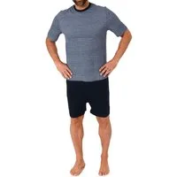 Normann Pyjama Herren Pflegeoverall kurzarm mit Reißverschluss an Rücken und Bein