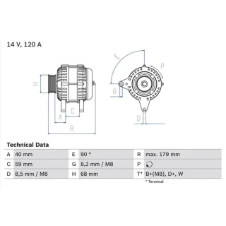 Bosch Lichtmaschine 120A VW California Lt Transporter