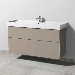 Sanipa 3way Waschtischunterbau zu Villeroy & Boch Collaro Waschtisch mit 4 Auszügen, Sandgrau-Matt BS83867