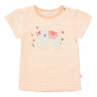 STACCATO - T-Shirt mit Elefanten-Applikation neon papaya str. - Gr. - 74