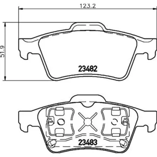 Hella Bremsbel?ge hinten Nissan Primera Renault Espace Laguna Megane Vel
