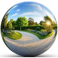 INTERGARDEN Dekokugel Edelstahl Ø 30 cm – winterfest für Garten, Teich & Außenbereich