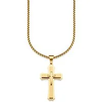 Bruno Banani Kette mit Anhänger Schmuck Geschenk Halskette Kreuz Venezianerkette