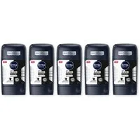 Nivea Men Deo-Stift Black & White Invisible Original Deo Stick 5 x 50ml, 5-tlg., Zuverlässiger Deo Schutz beim Sport