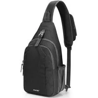 G4Free Schultertasche RFID-blockierender Sling-Rucksack mit Brusttasche, Brusttasche RFID-Blockierung Tourenrucksack Reiserucksack Rucksack
