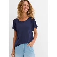 bonprix T-Shirt bequeme Passform, mit Flügelärmeln, Smokeeinsatz an der Schulter