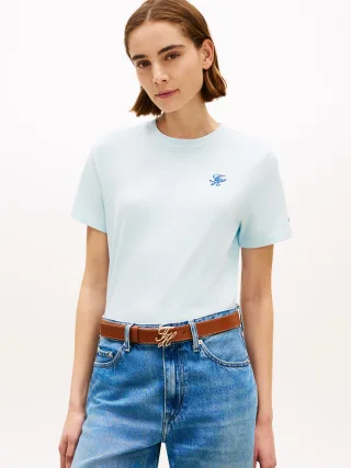 TH SCRIPT REG C-NK SS TEE Keepsake Blue - Gr. - XL