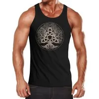 Neverless Tanktop Herren Tank-Top Yggdrasil Weltenbaum nordische Mythologie Asgard mit Print