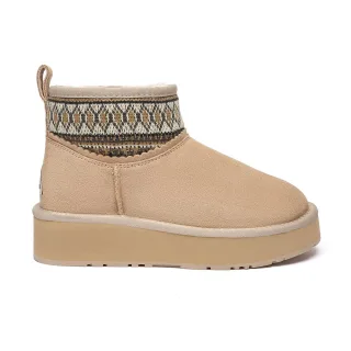 EVER AU Australien Damen Plover Gewobene Knöchel-Plateau-Stiefel