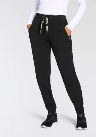 KangaROOS Jogginghose mit Zippertaschen und Logo Band
