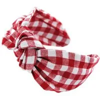 axy Haarreif Haarreif mit Knoten Vintage Look Kariert Haarreif, Premium Haareifen Haarband
