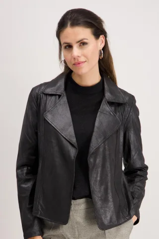 signe nature - Wildlederjacke schwarz - Gr. - 46