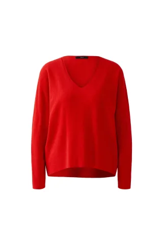 Oui - FREYJA Pullover high risk red - Gr. - 38