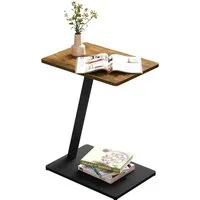 EUGAD Beistelltisch (1-St), C Form, Couchtisch mit Metallgestell, für Couch
