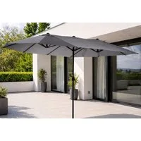 Leco Sonnenschirm Oval-Sonnenschirm Doppel-Sonnenschirm "DAS ORIGINAL" 4,6x2,7x2,45 m, LxB: 460x270 cm, 460 x 270 x H 245 cm