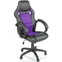 TRESKO Drehstuhl Racing Chefsessel Bürostuhl, Schreibtischstuhl, gepolsterte Armlehnen, Sportsitz mit Wippmechanik