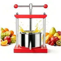 FIVMEN Entsafter Obstpresse Manuell Saftpresse Edelstahl, Fruchtpresse Weinpresse