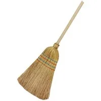 Floraworld Straßenbesen Floraworld Reisstrohbesen mit Stiel Classic 25 cm